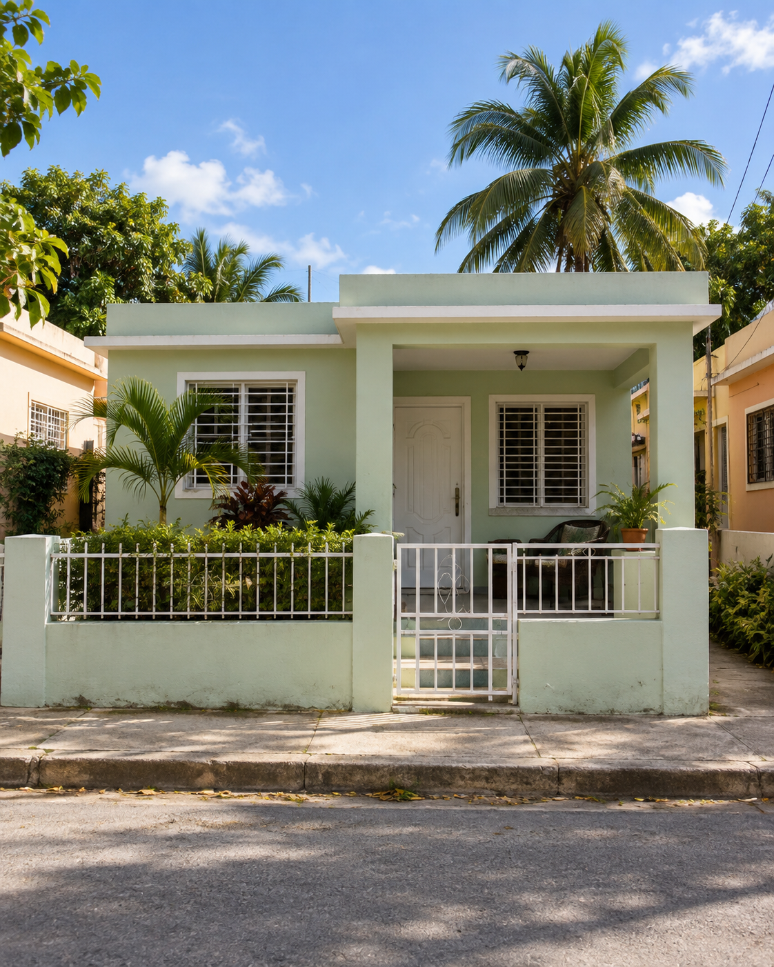 Imagen ilustrativa de una casa familiar en un barrio residencial dominicano